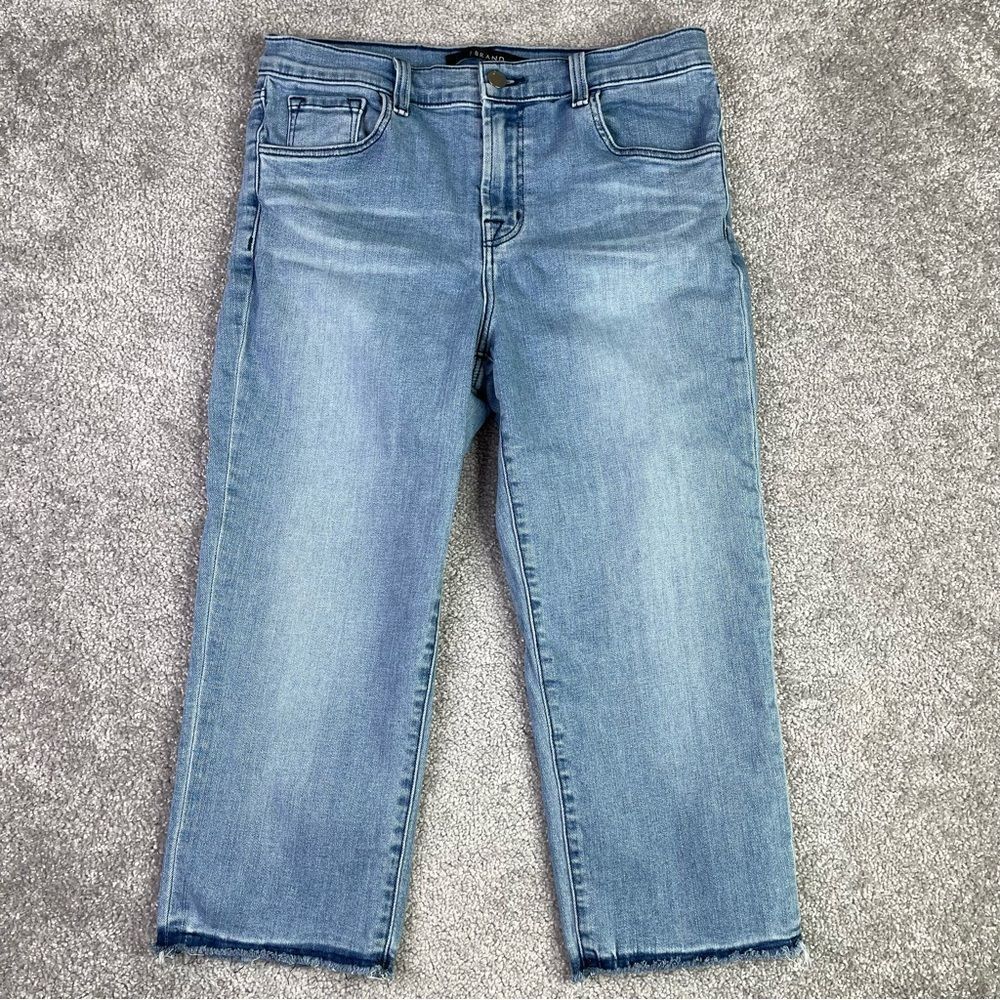 J Brand Jeans Women’s 28 Blue Straight Capri Mid-Rise Light Wash Denim Ruby
